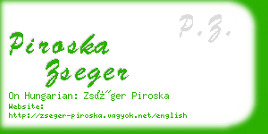 piroska zseger business card